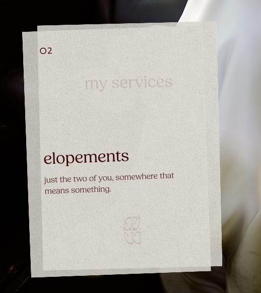 elopements — just the two of you, somewhere that means something